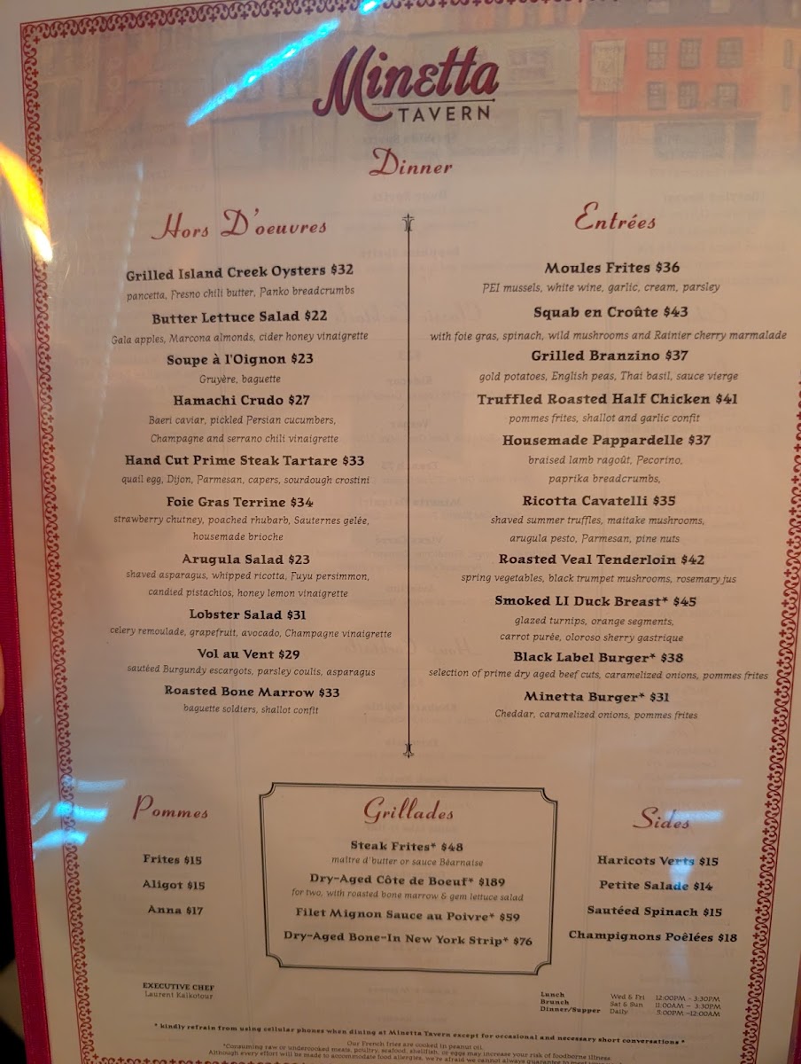 Minetta Tavern Menu - Image 5
