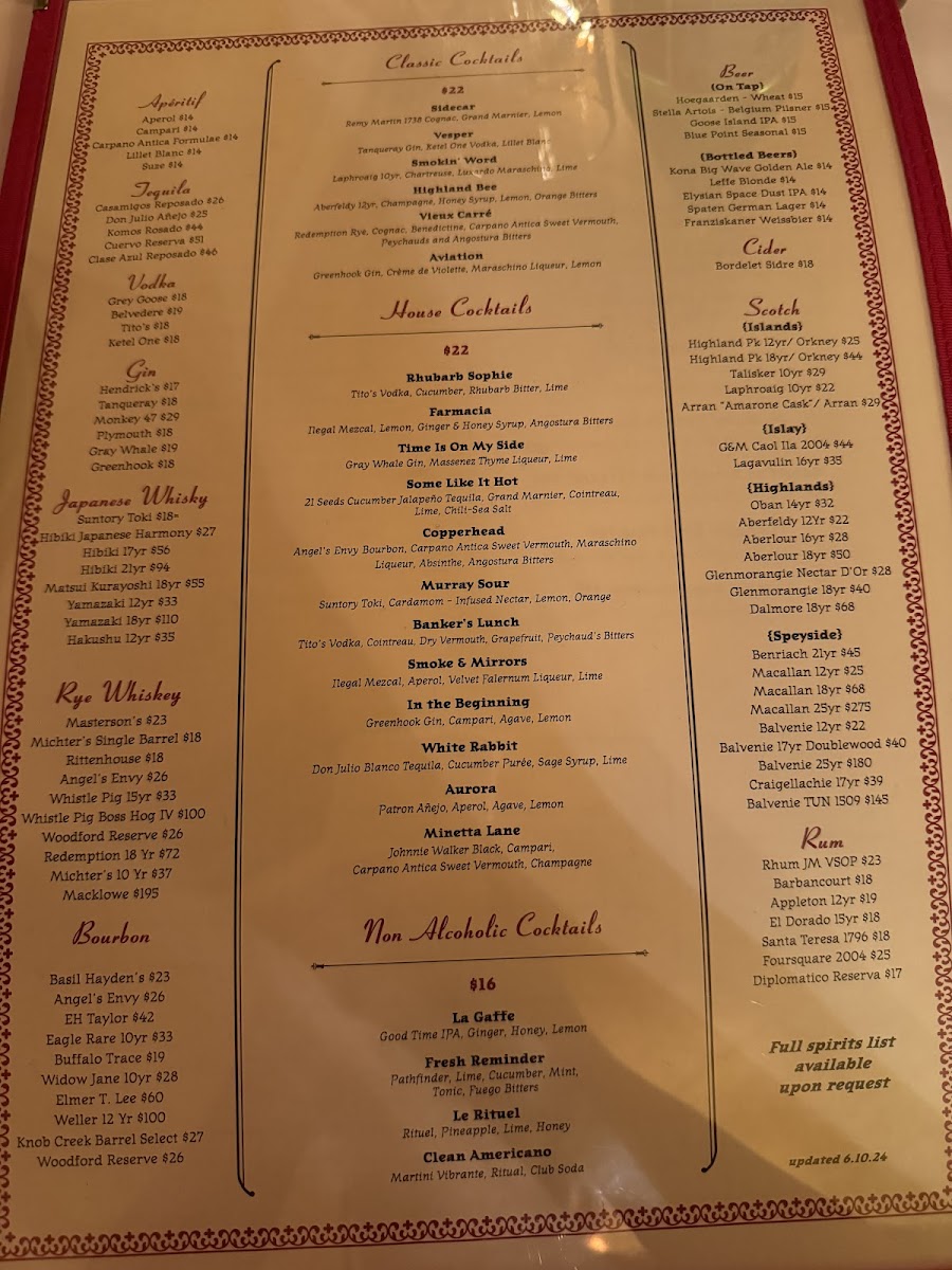Minetta Tavern Menu - Image 6